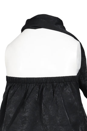 WRAP SCARF BLOUSE / BLK