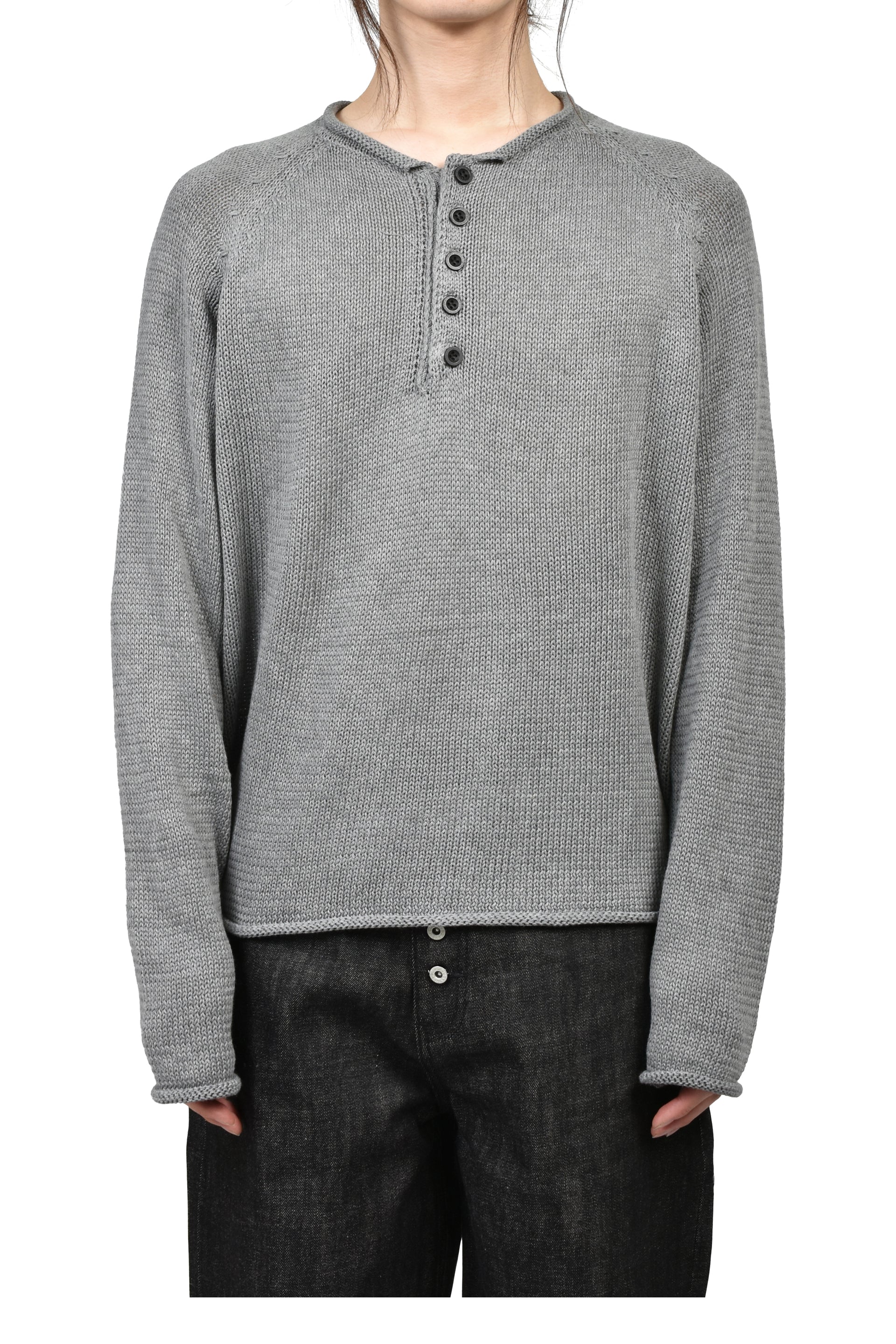BUTTON COTTON USED SHIRT GREY / GRY