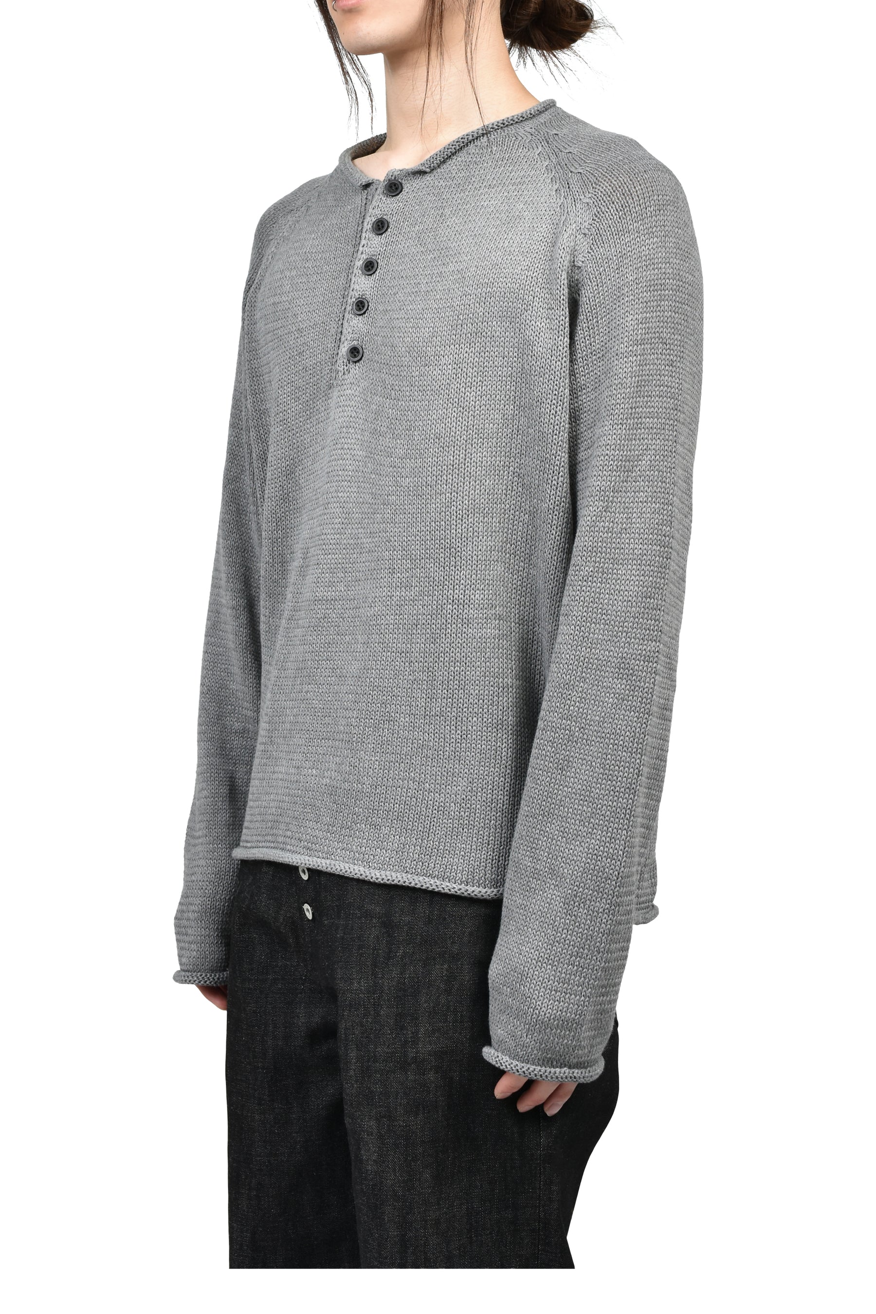 BUTTON COTTON USED SHIRT GREY / GRY