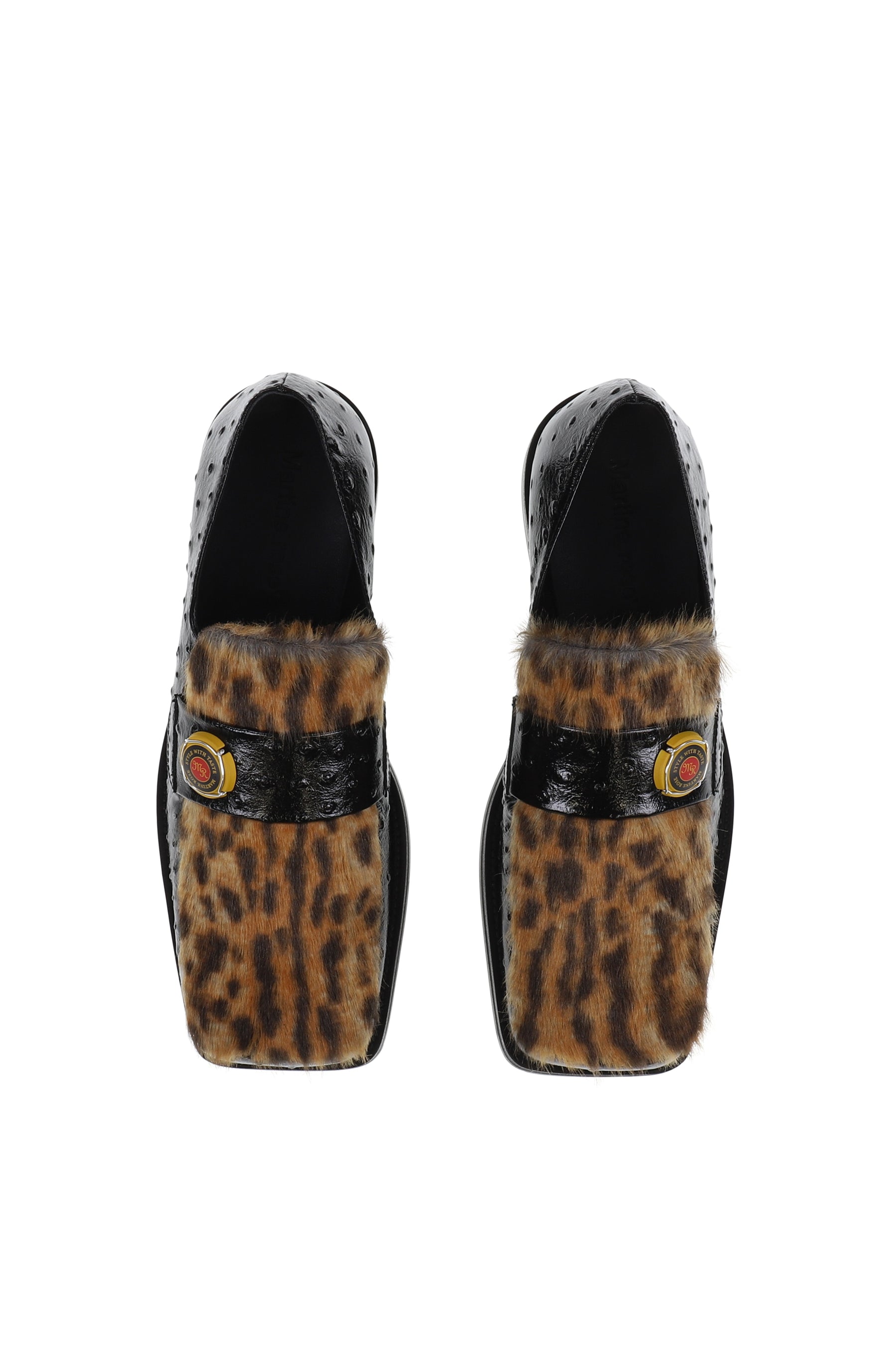 CHAMPAGNE CAP SQUARE TOE LOAFER / BLK 