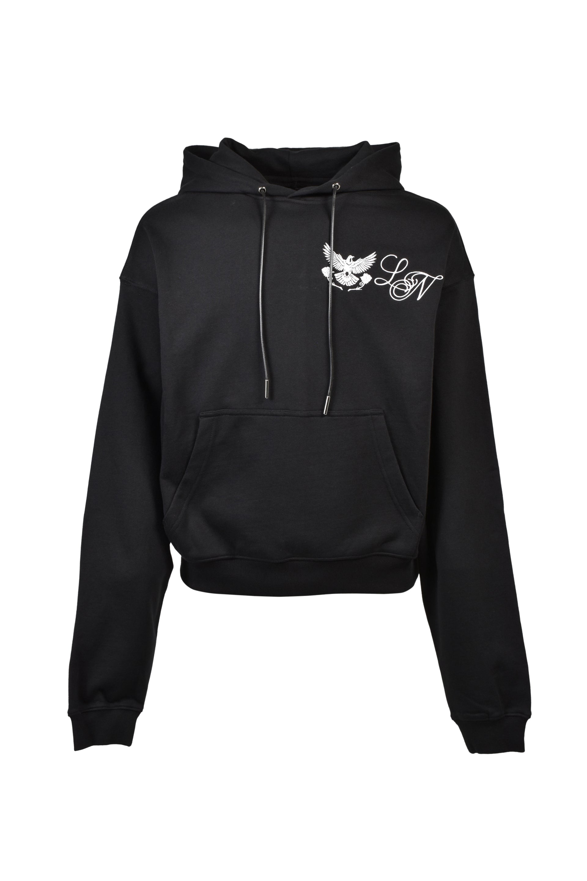 EMBLEM LOGO HOODIE / BLK