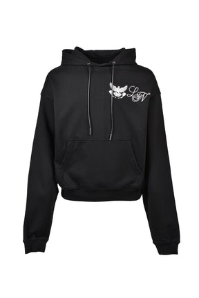EMBLEM LOGO HOODIE / BLK
