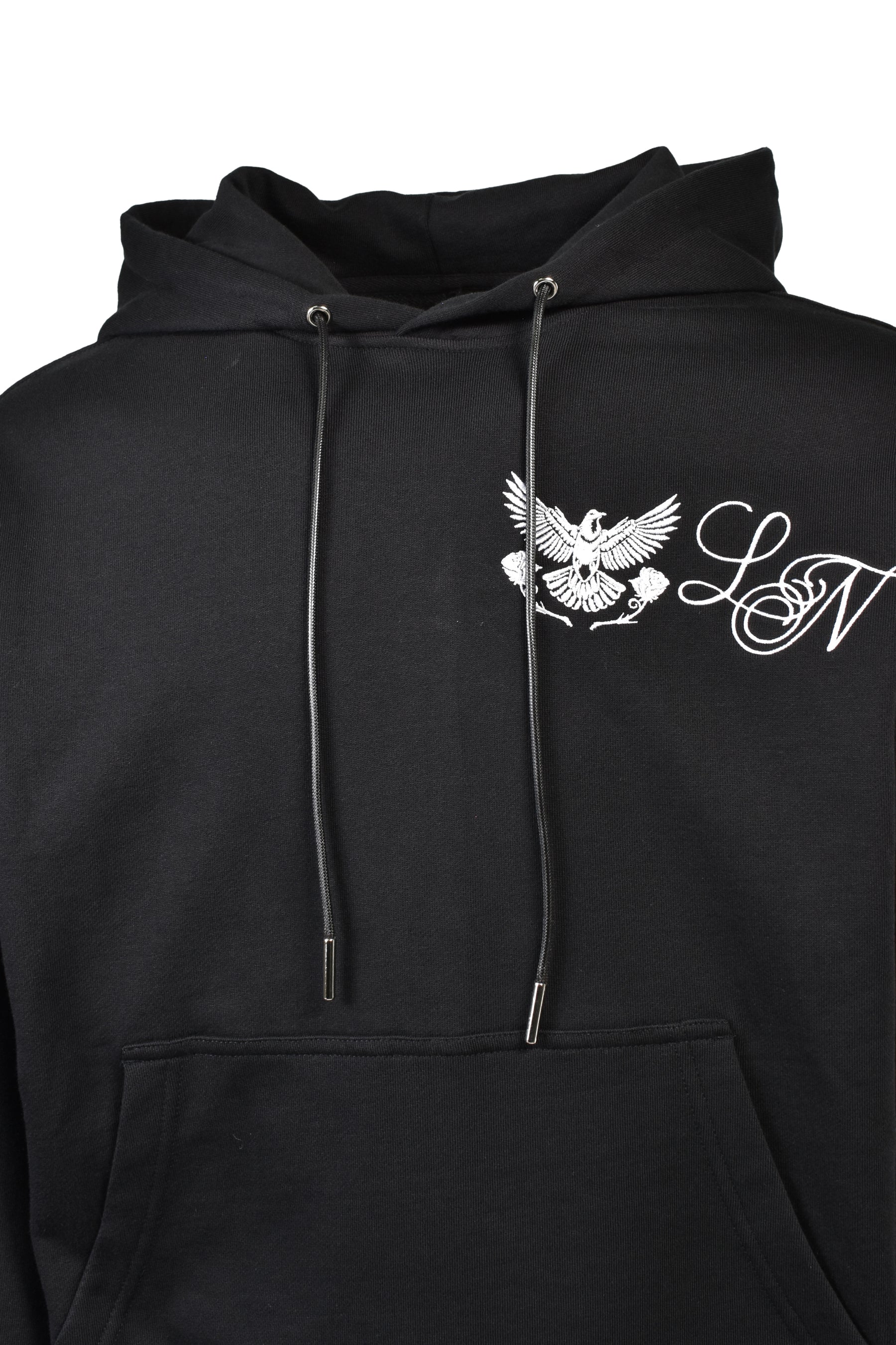 EMBLEM LOGO HOODIE / BLK