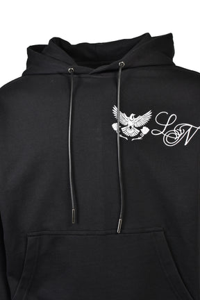EMBLEM LOGO HOODIE / BLK