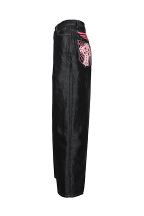 PINK APPLIQUE CROSS XL COLOSSUS JEANS / IND