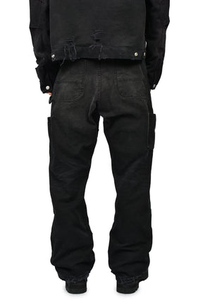 DIRTY DOUBLE KNEE FLARE / FADED BLK