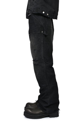 DIRTY DOUBLE KNEE FLARE / FADED BLK