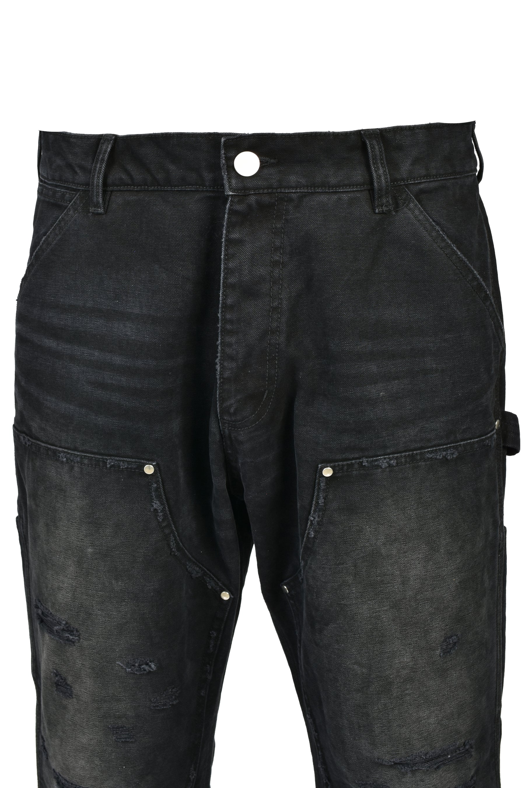 DIRTY DOUBLE KNEE FLARE / FADED BLK