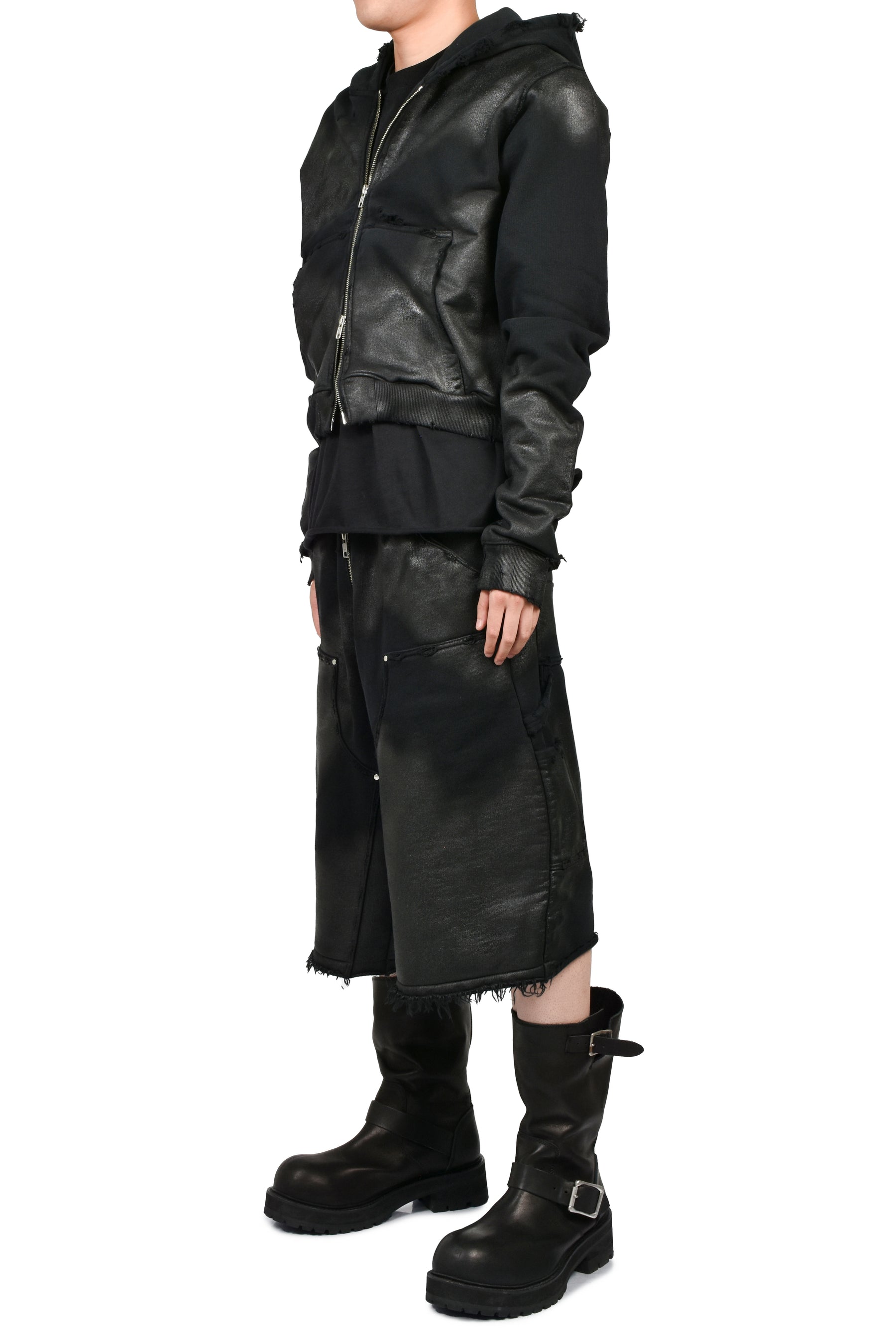NOIR WAXED FULL ZIP / WAXED BLK