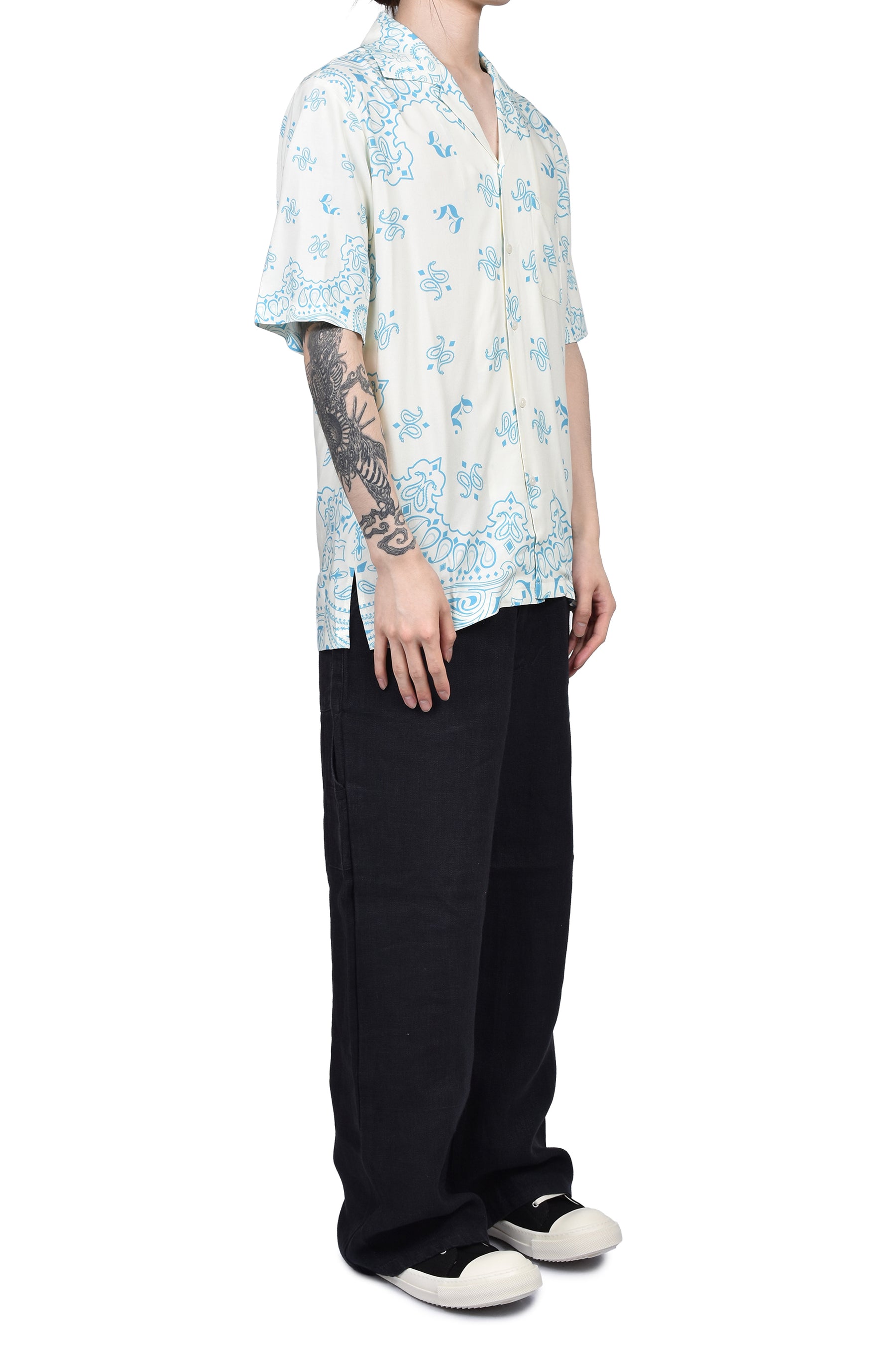 PAISLEY SHORT SLEEVE SHIRTS / VANILLA