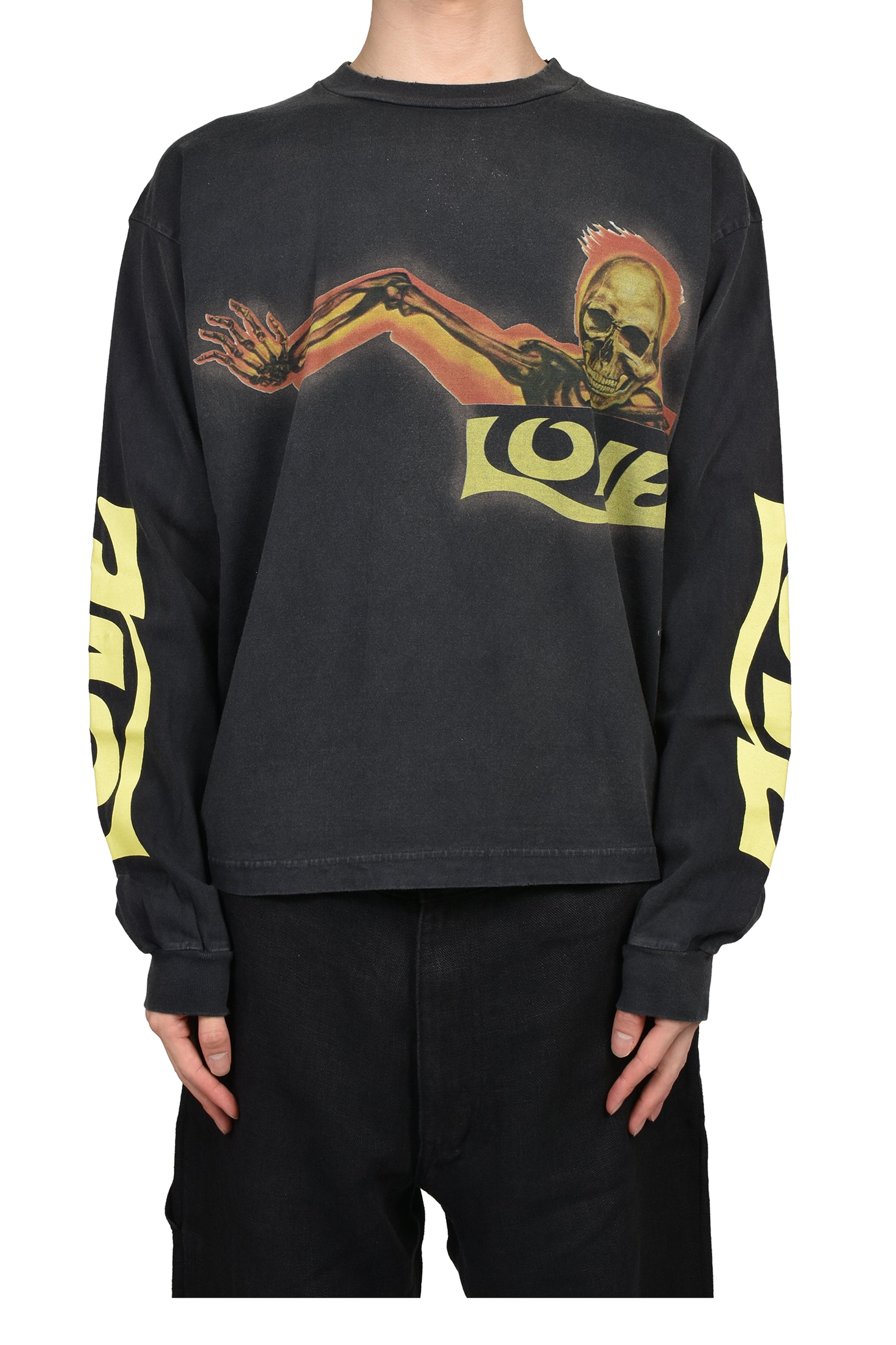 SKULL LOVE L/S T-SHIRTS (EXCLUSIVE) / BLK