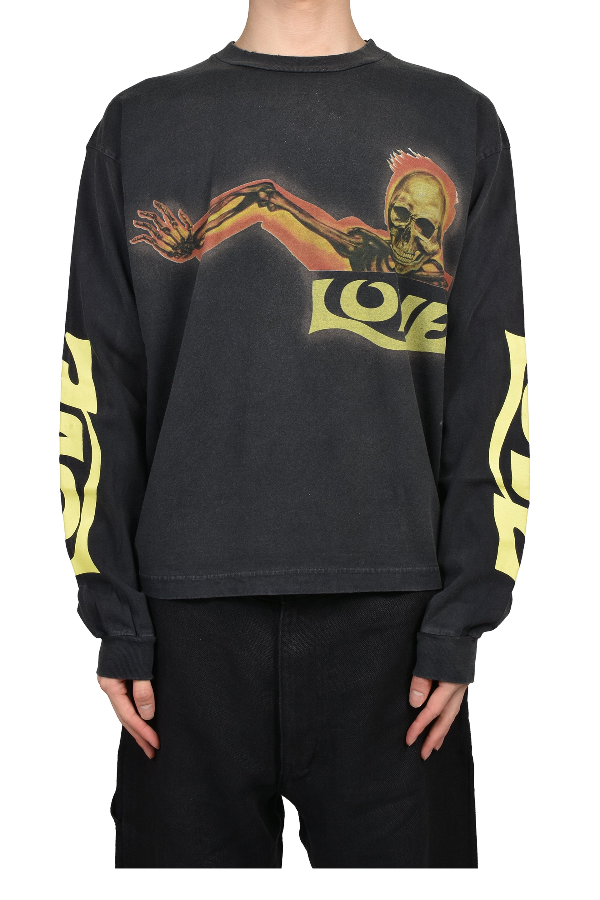 SKULL LOVE L/S T-SHIRTS (EXCLUSIVE) / BLK