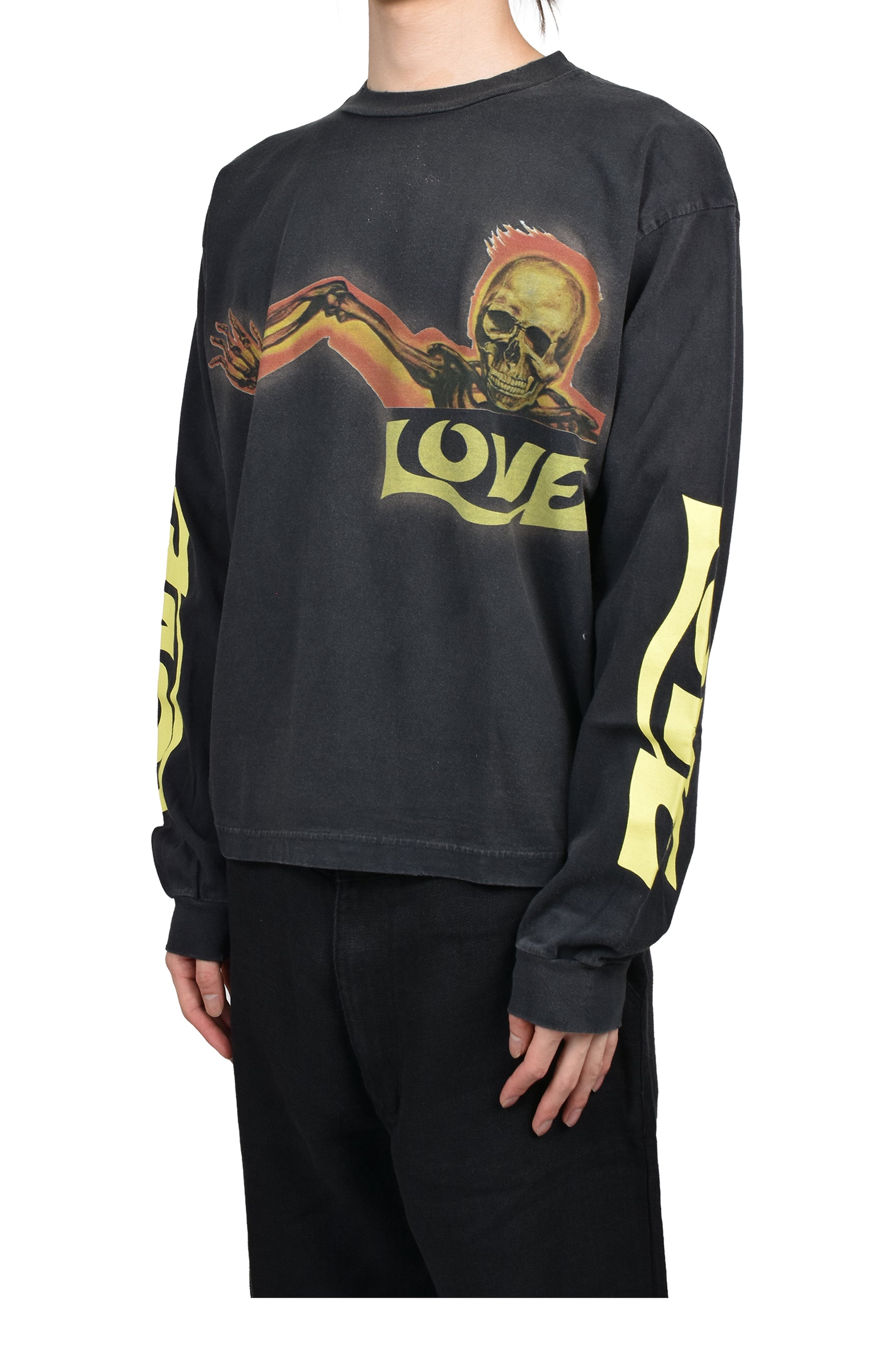 SKULL LOVE L/S T-SHIRTS (EXCLUSIVE) / BLK