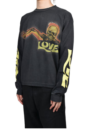 SKULL LOVE L/S T-SHIRTS (EXCLUSIVE) / BLK