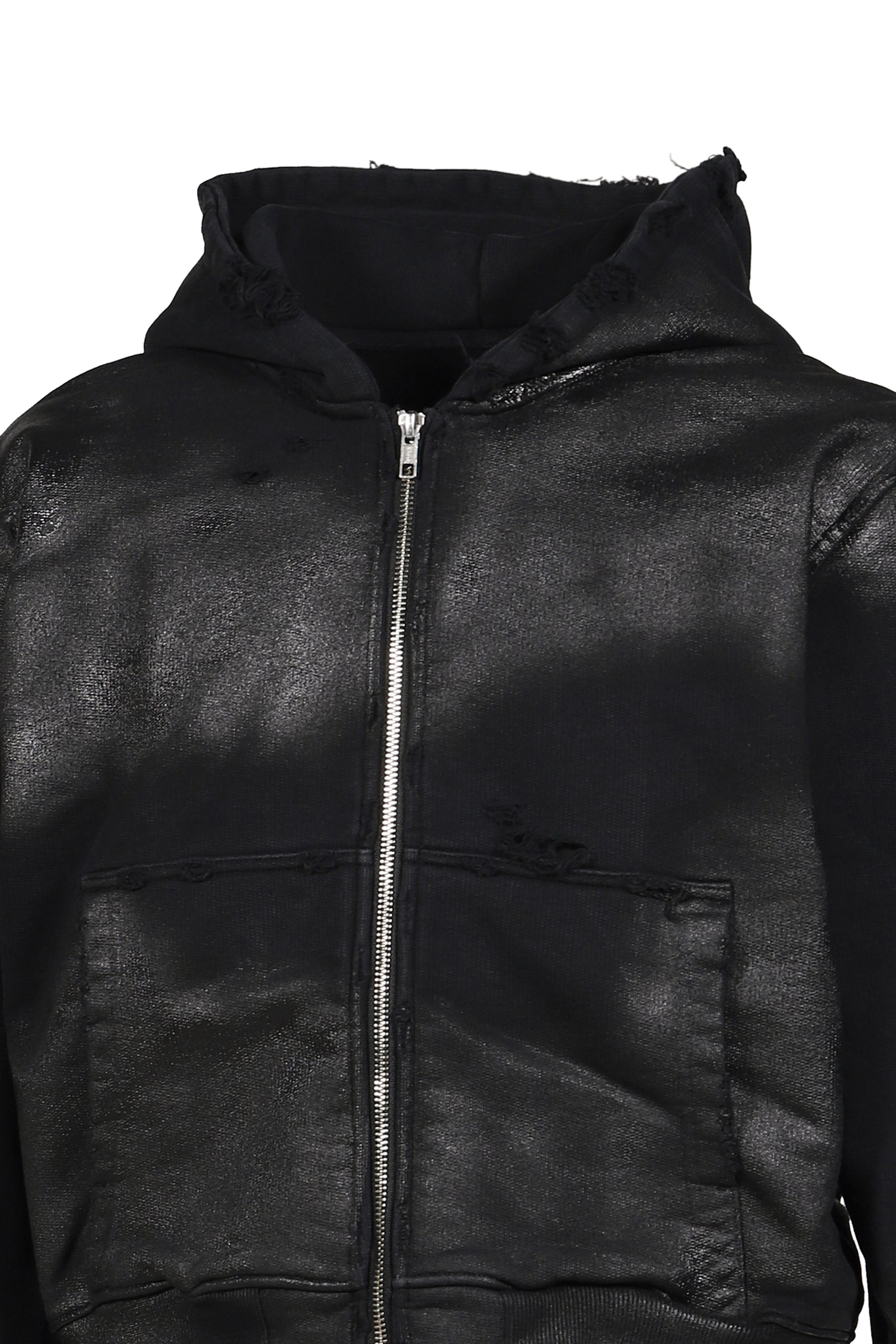 NOIR WAXED FULL ZIP / WAXED BLK