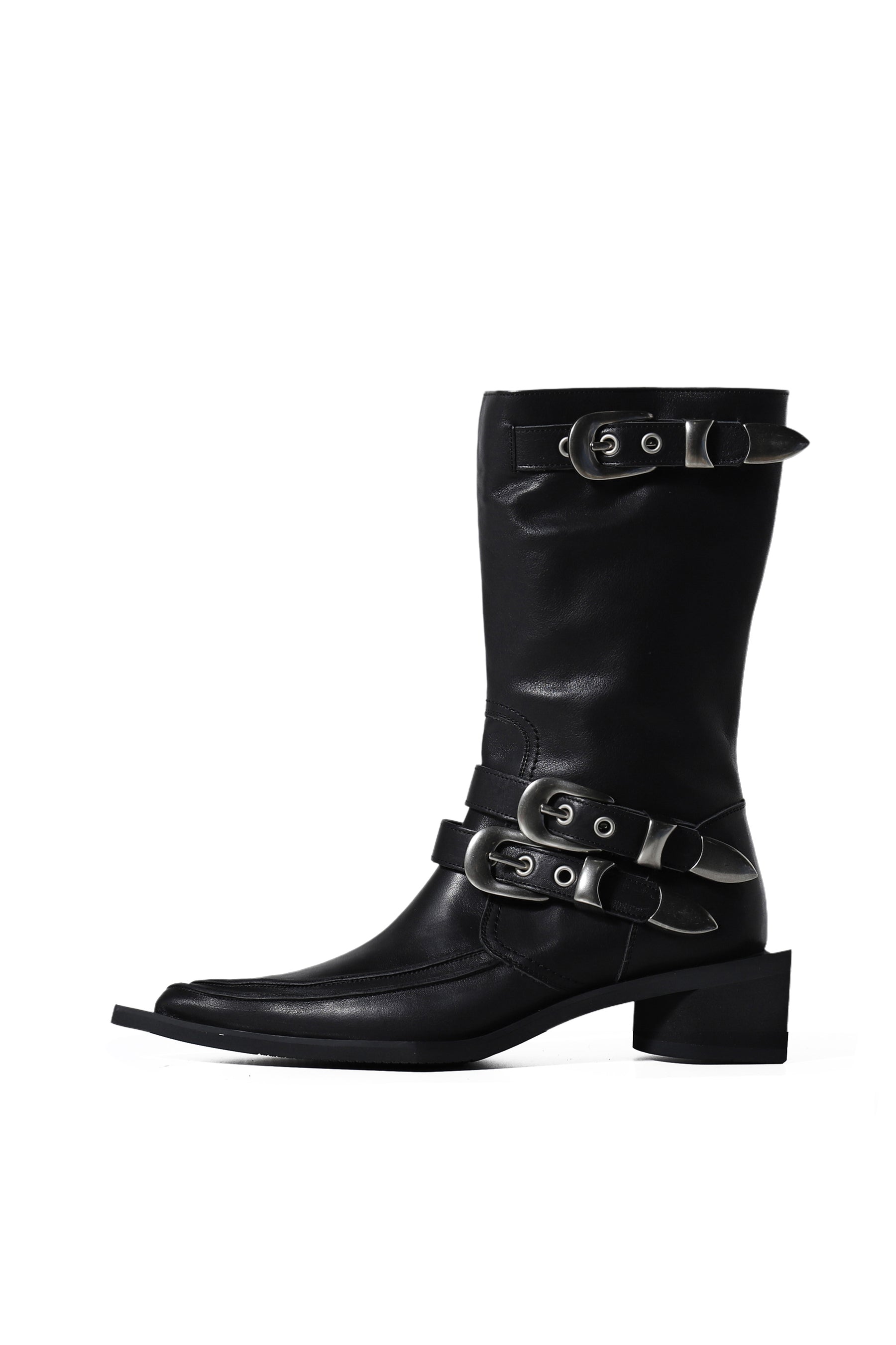 STELLAN STILETTOS STRAP BOOTS / BLK