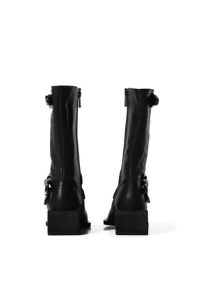 STELLAN STILETTOS STRAP BOOTS / BLK