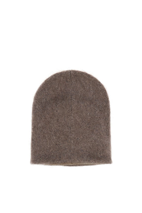 CASHMERE BIG BEANIE / DUSTY BRW 