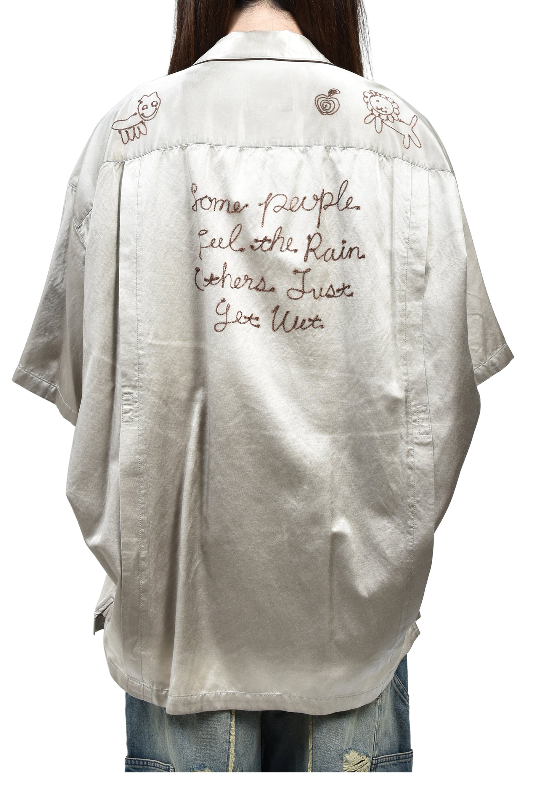 SUN FADE H/S SATIN SHIRTS / BEI