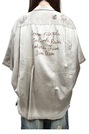 SUN FADE H/S SATIN SHIRTS / BEI