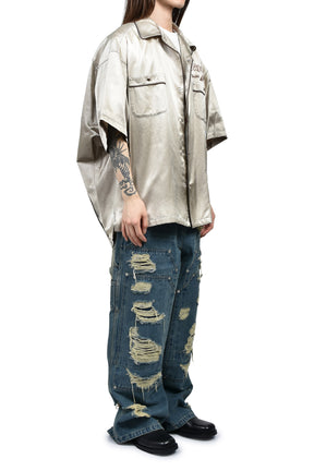 SUN FADE H/S SATIN SHIRTS / BEI