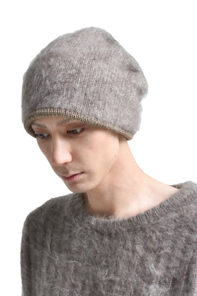 CASHMERE BIG BEANIE / DUSTY BRW 