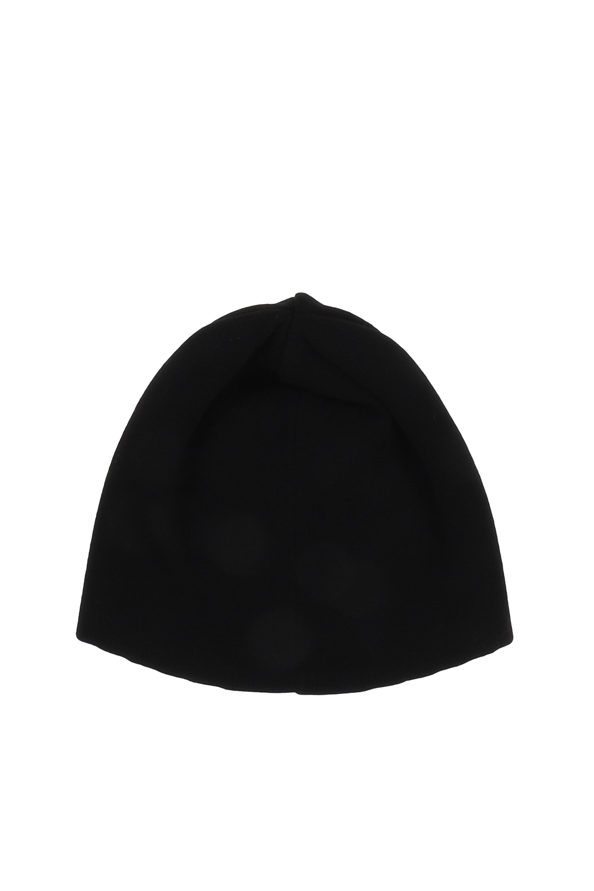 LEATHER BIKER CROSS LOGO BEANIE / BLK