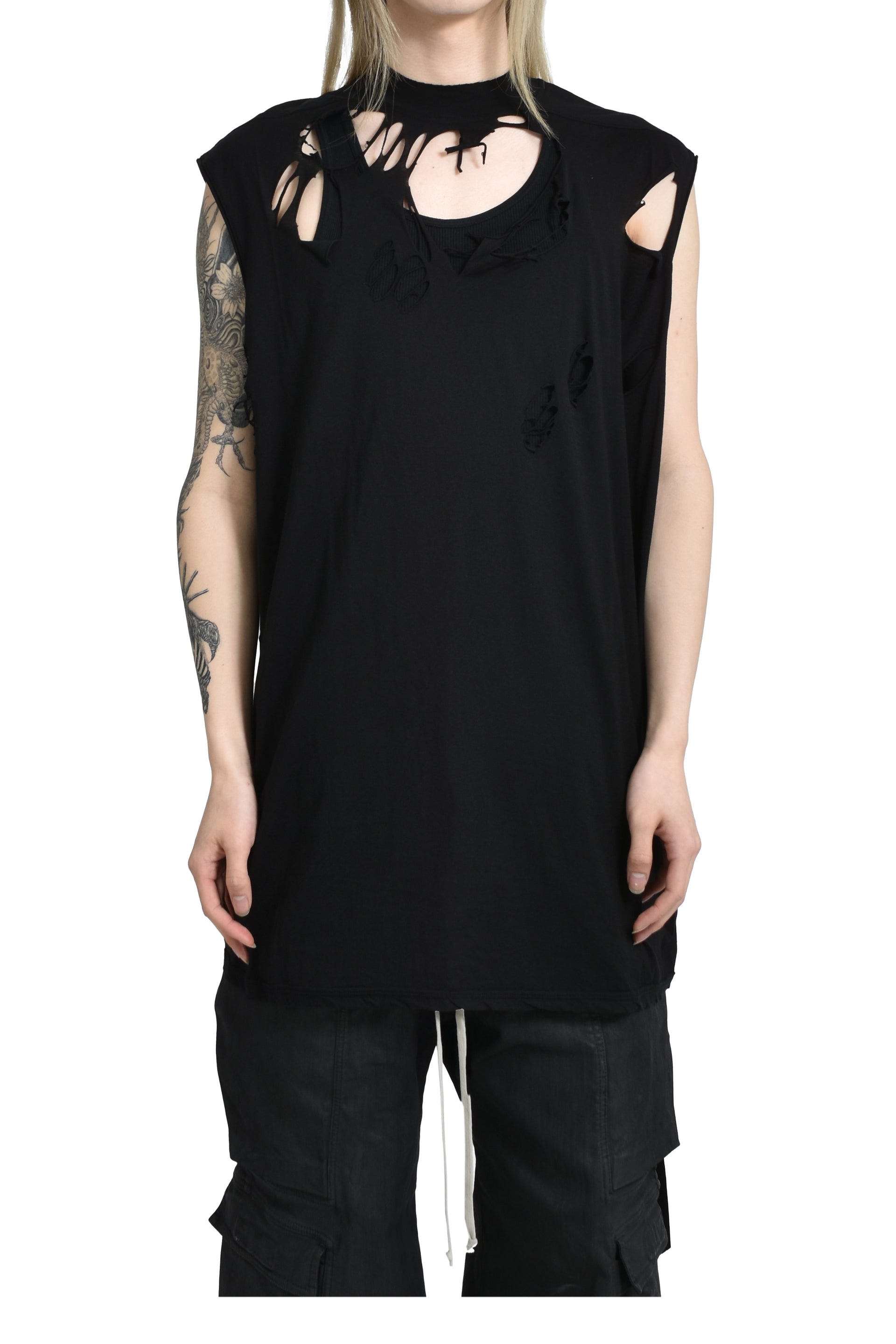 【Rick Owens DRKSHDW】ノースリーブ シャツ カットソー RICK OWENS DRKSHDW - 【25SS】タープT ノースリーブ カットソー