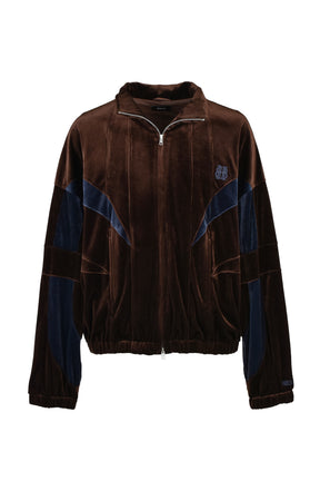 VELOUR WARM UP JACKET / BRW