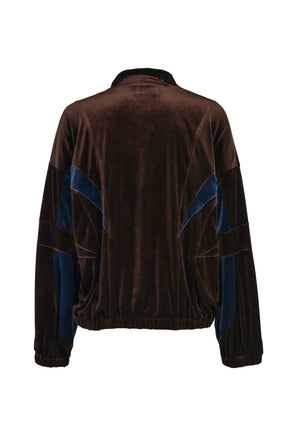 VELOUR WARM UP JACKET / BRW