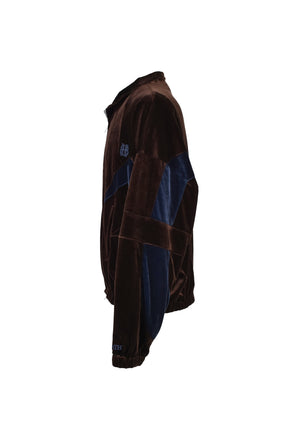VELOUR WARM UP JACKET / BRW
