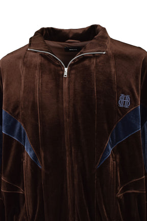 VELOUR WARM UP JACKET / BRW