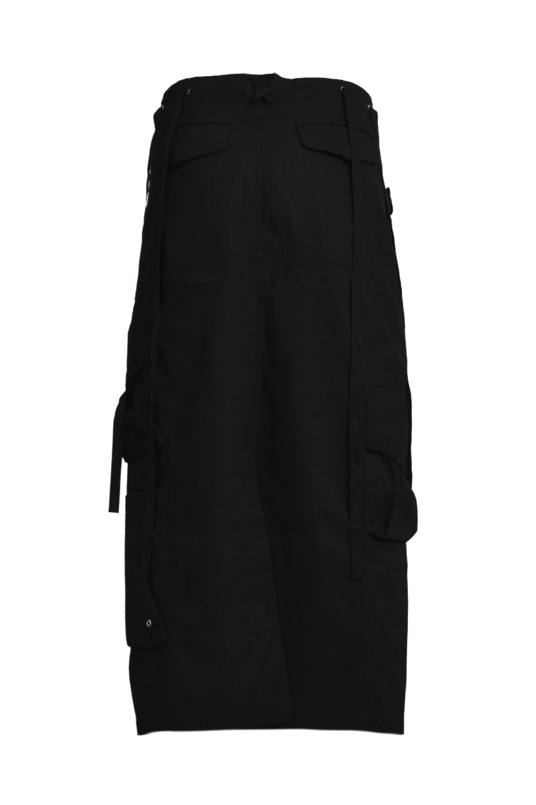 STRAP CARGO MAXI SKIRT / BLK