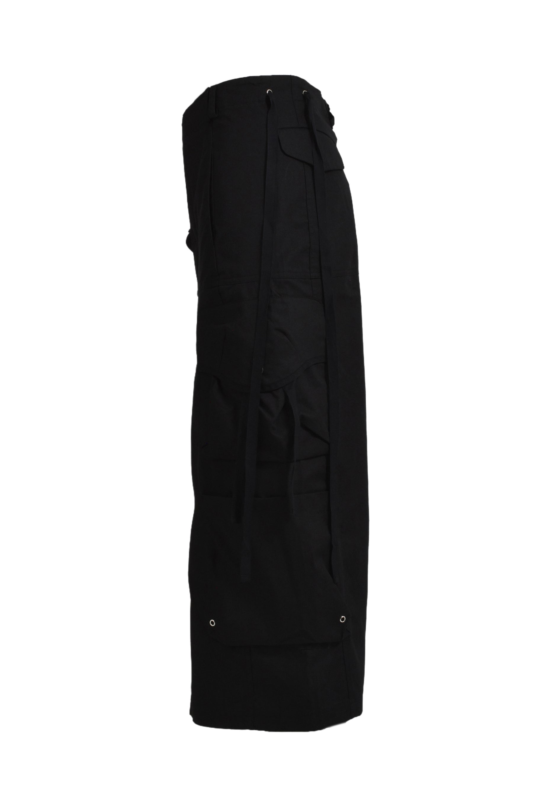 STRAP CARGO MAXI SKIRT / BLK