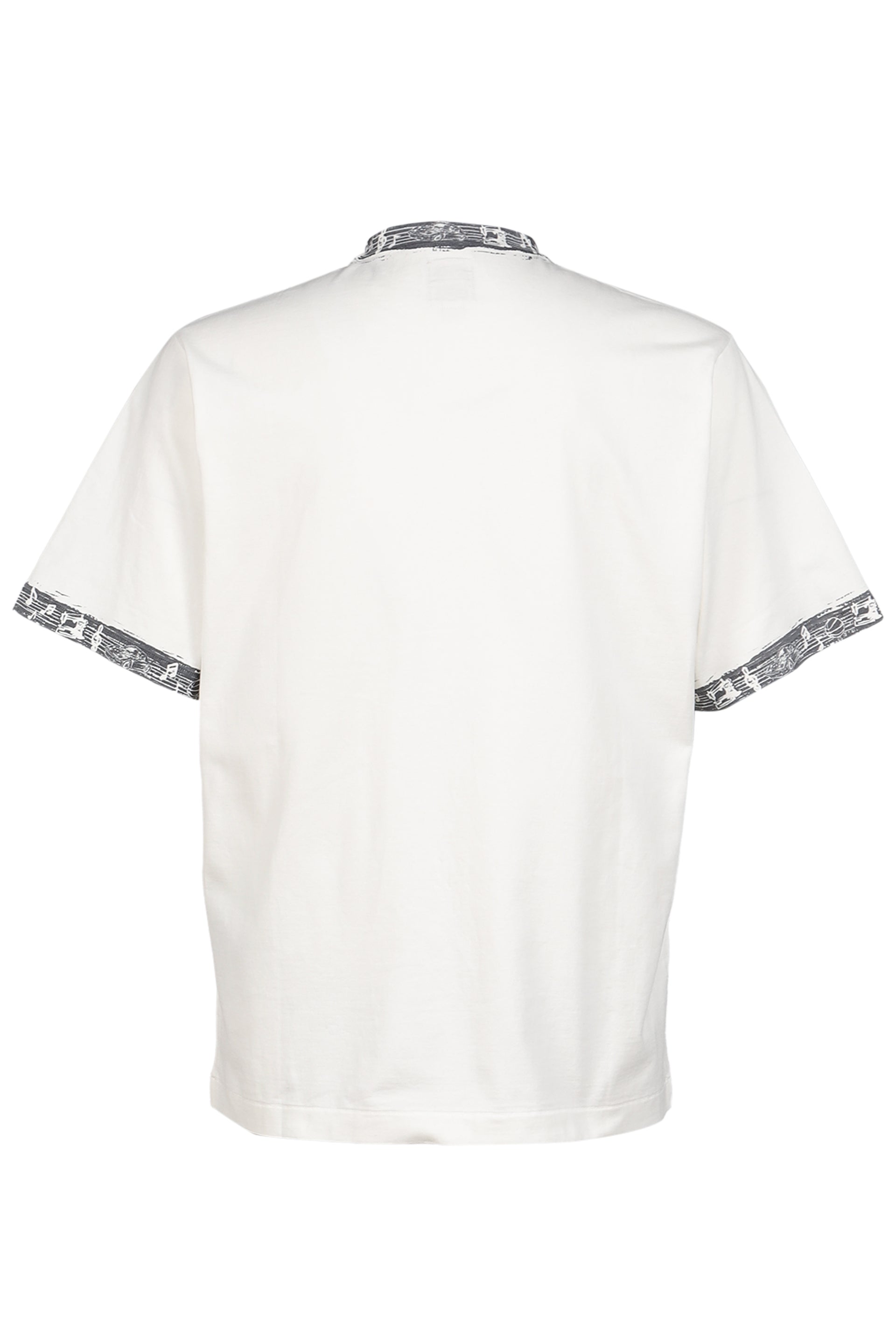 DEAR BORO INDIGO RINGER TEE / WHT