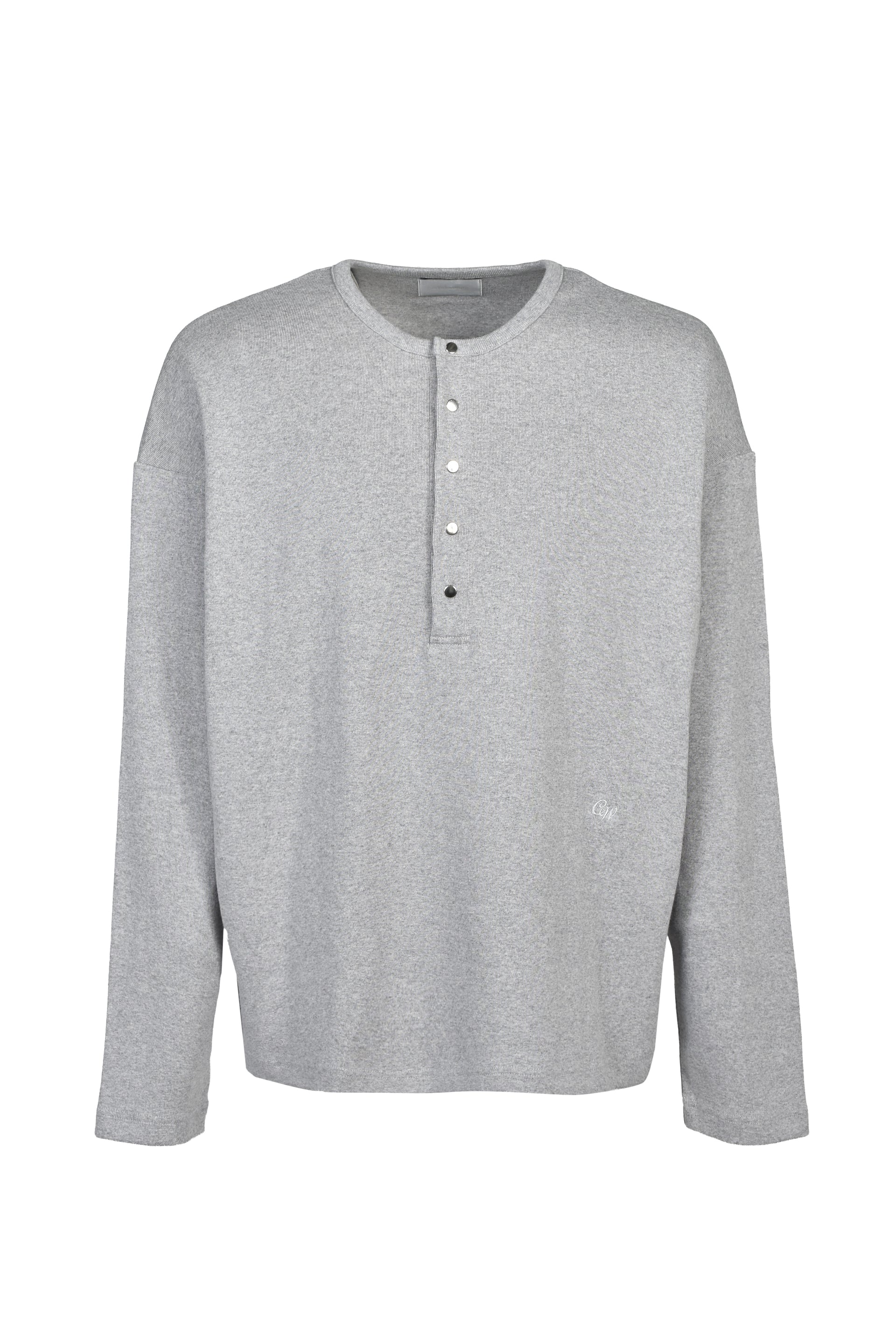 SOFT RIB HENLEY / FOG GRY
