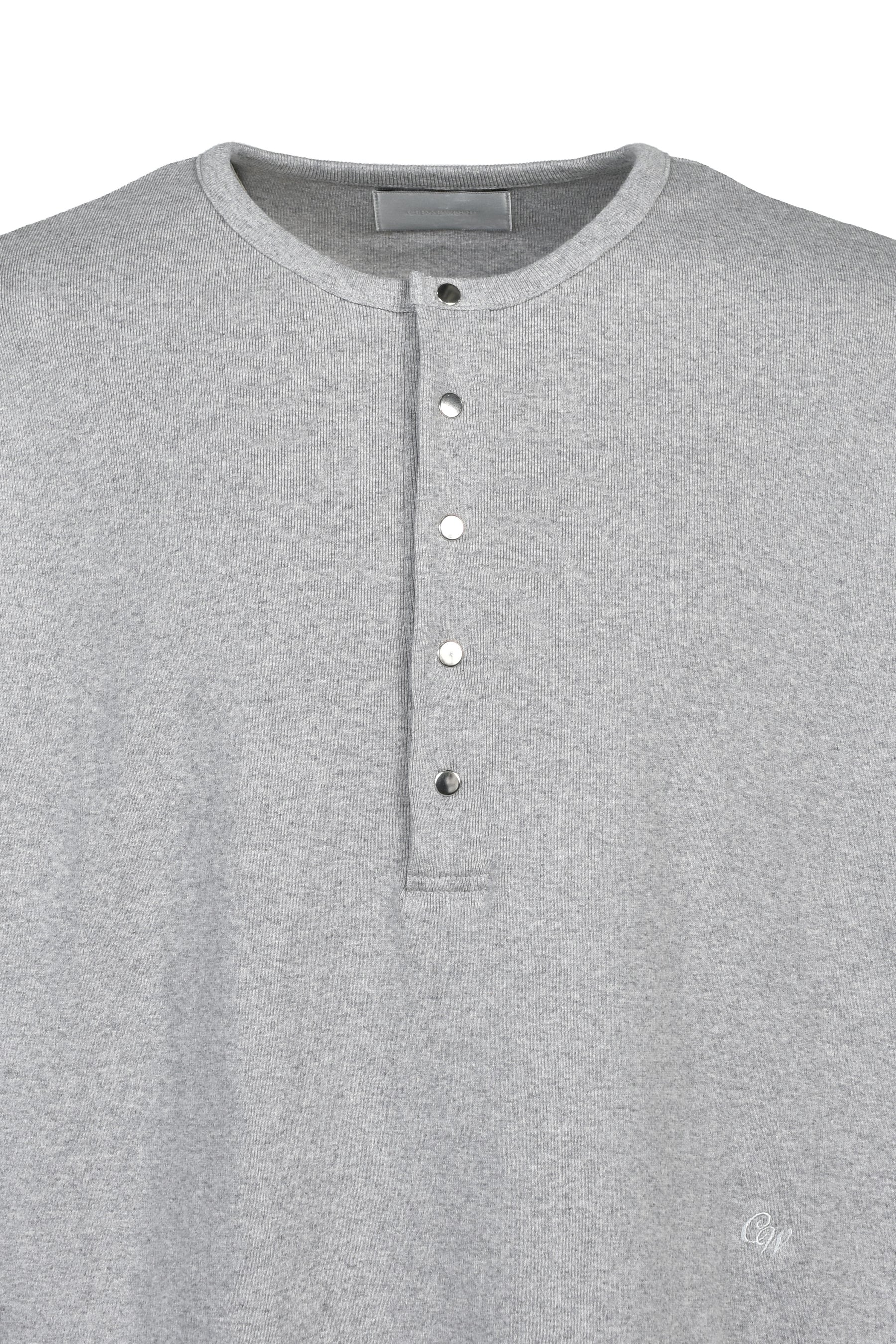 SOFT RIB HENLEY / FOG GRY