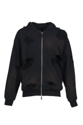 JUN/NAKAYAMA ジュン ナカヤマ FW25 THERMAL LAYERED ZIP HOODIE / BLK