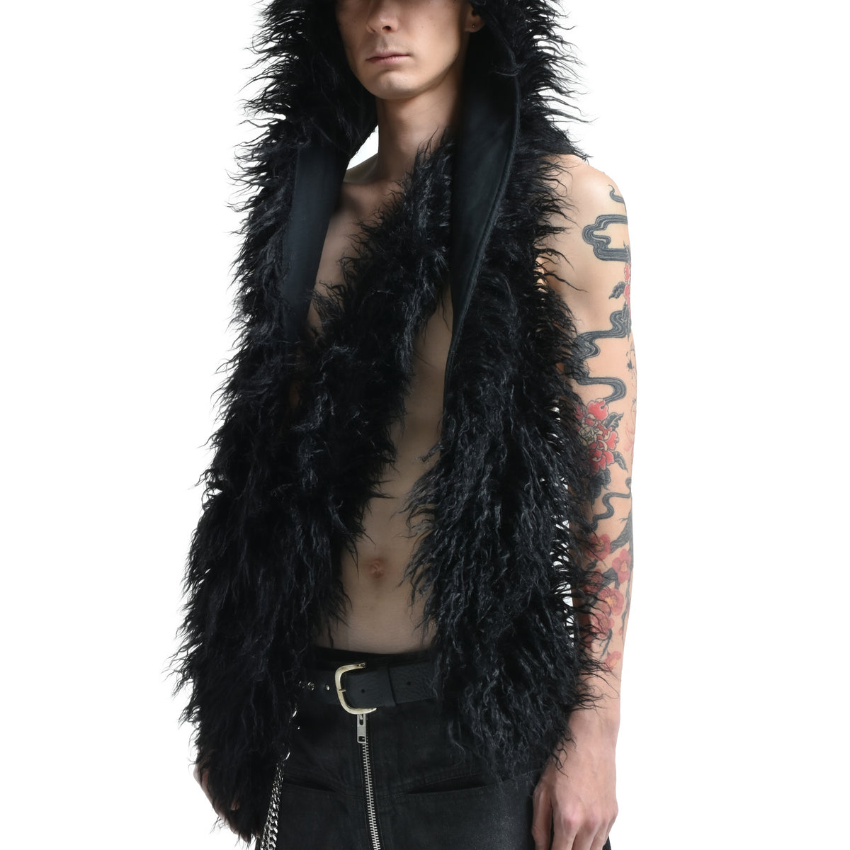 帽子 Filth HAIRY FUR SCARF CAP / BEIOS FILTH フィルス FW25 HAIRY FUR SCARF CAP / BLK - NUBIAN ヌビアン
