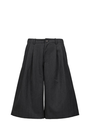 SPLIT SHORTS / GRY PINSTRIPE
