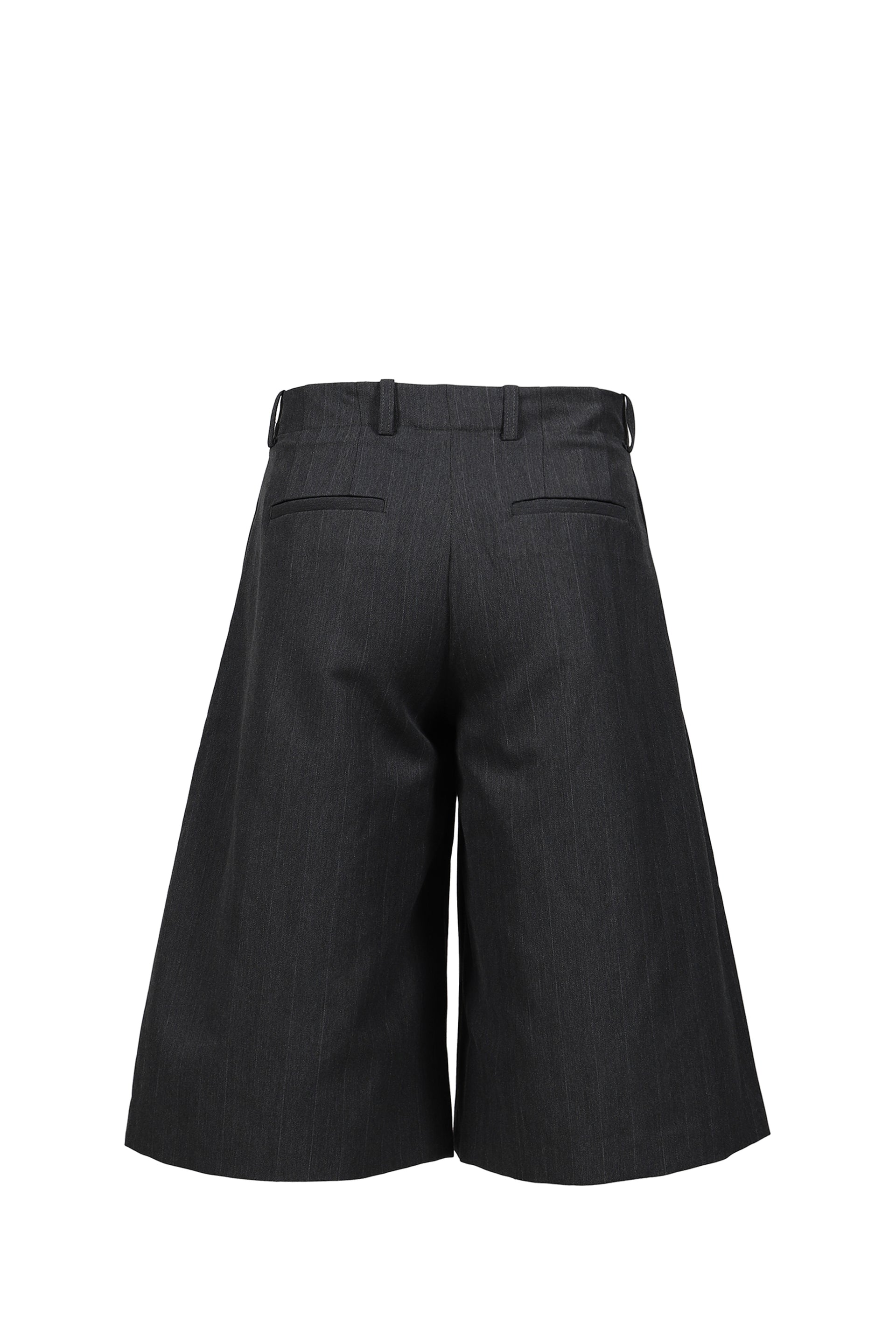 SPLIT SHORTS / GRY PINSTRIPE