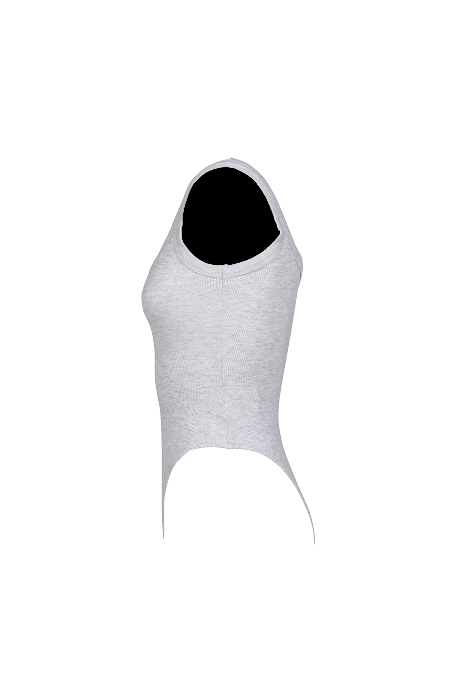 G SCOOP NECK BODYSUIT / WHT MELANGE