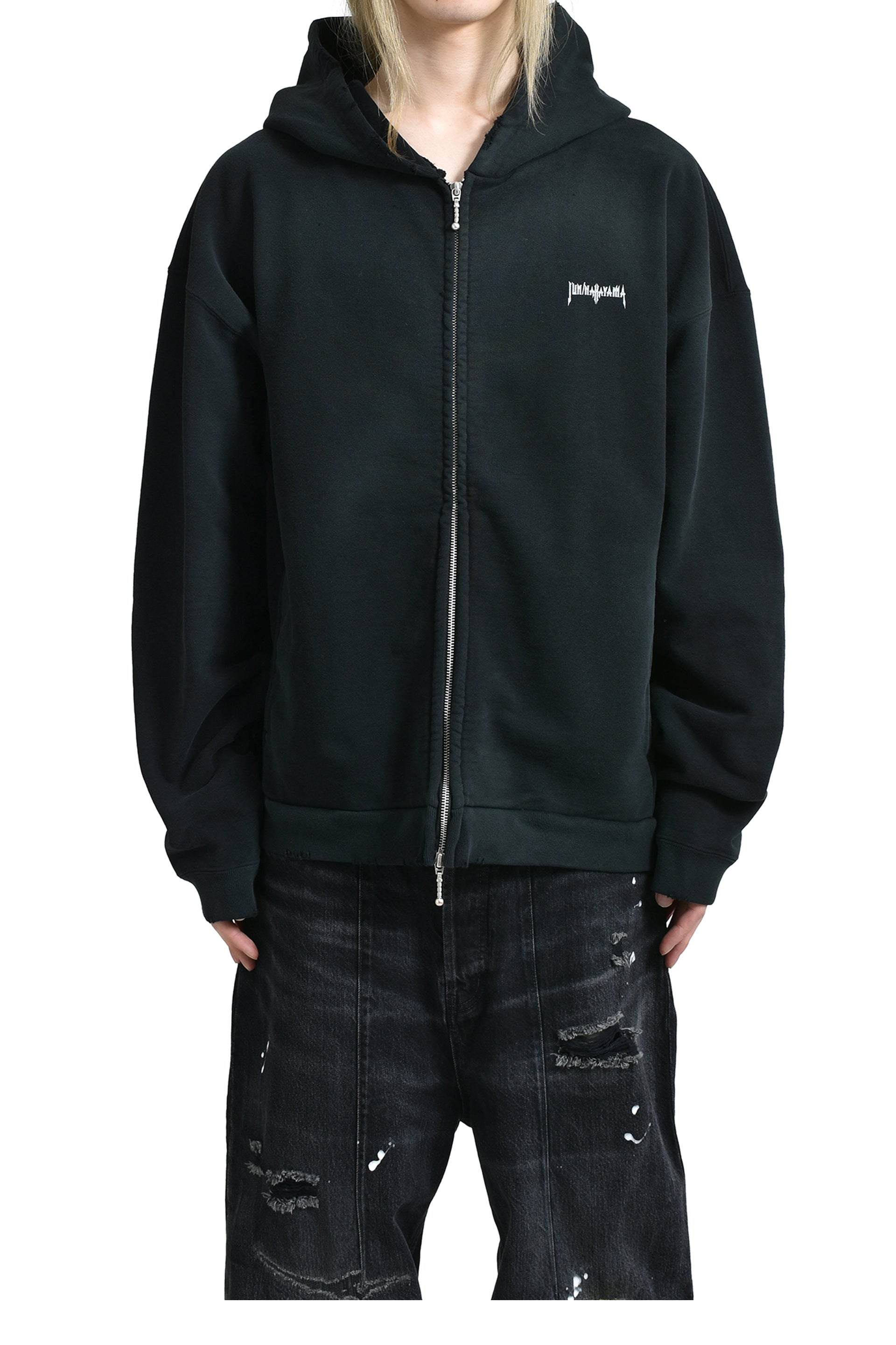 JUN/NAKAYAMA FLAME ZIP HOODIE / BLK