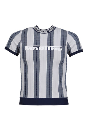 LOGO TIGHT T-SHIRT / BLU GRY BLU
