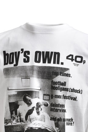 PRINT T-SHIRT ISSUE ONE BOY'S OWN SP / WHT