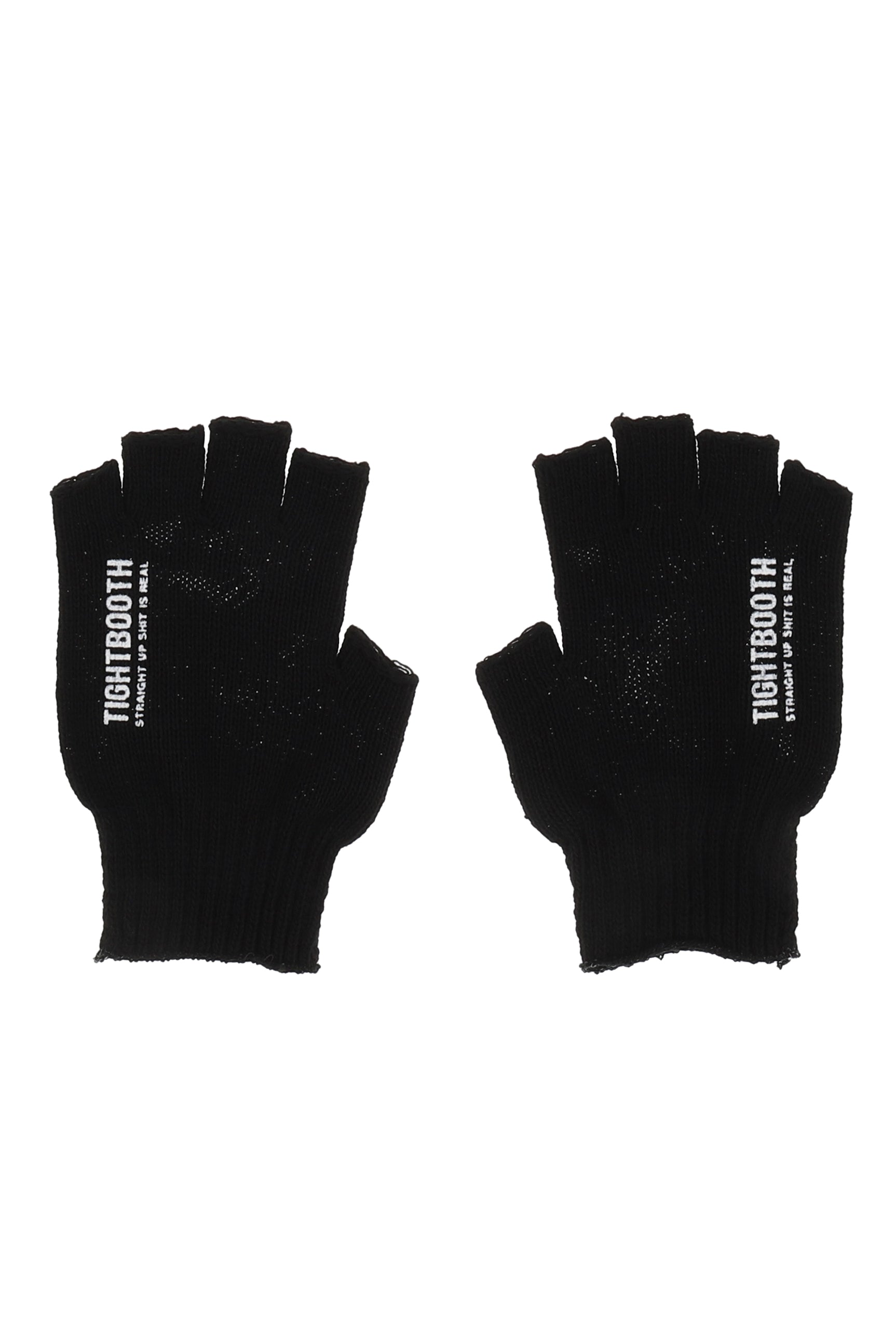 LOGO FINGERLESS GLOVE / BLK