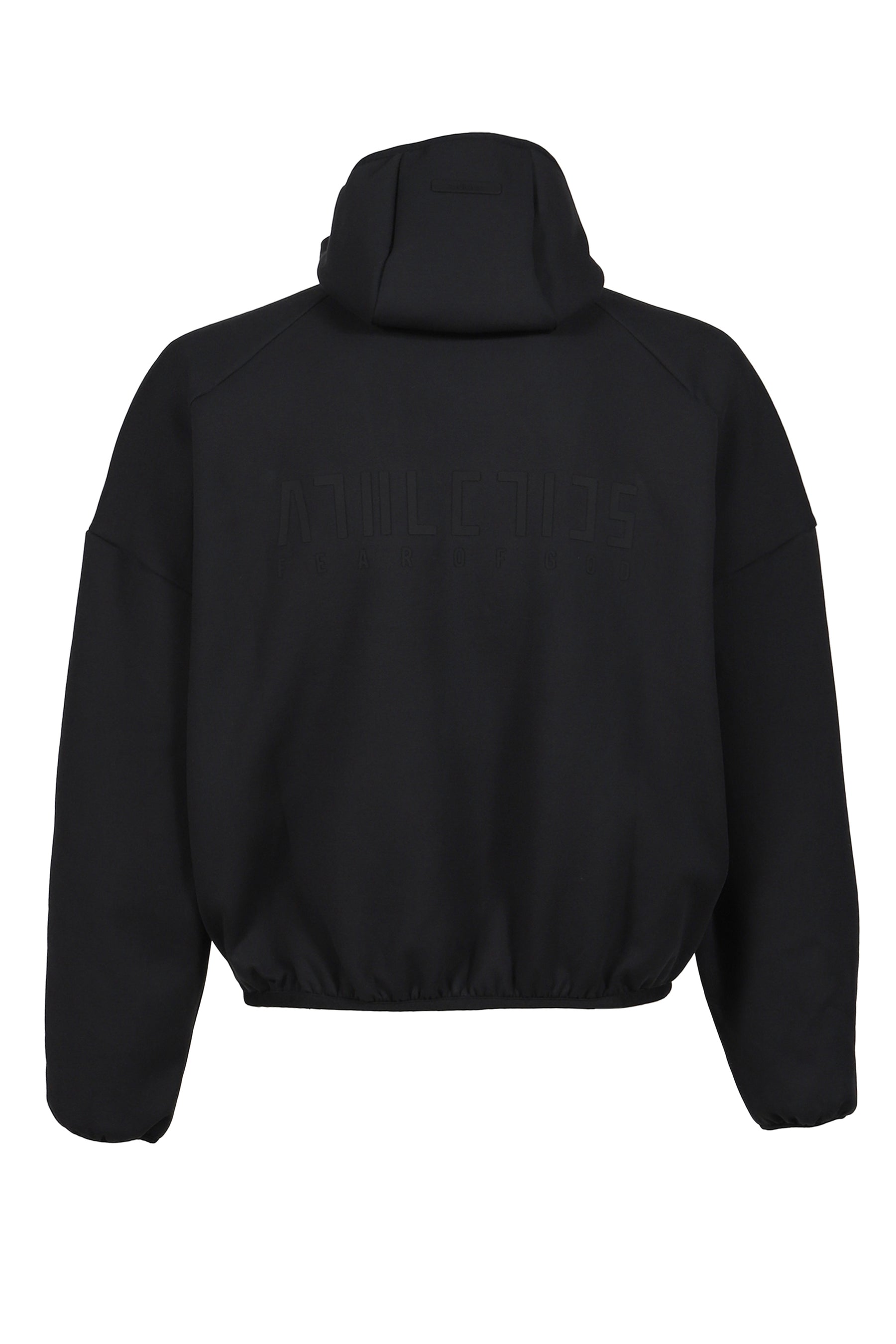 SUEDE FLEECE HOODIE / BLK