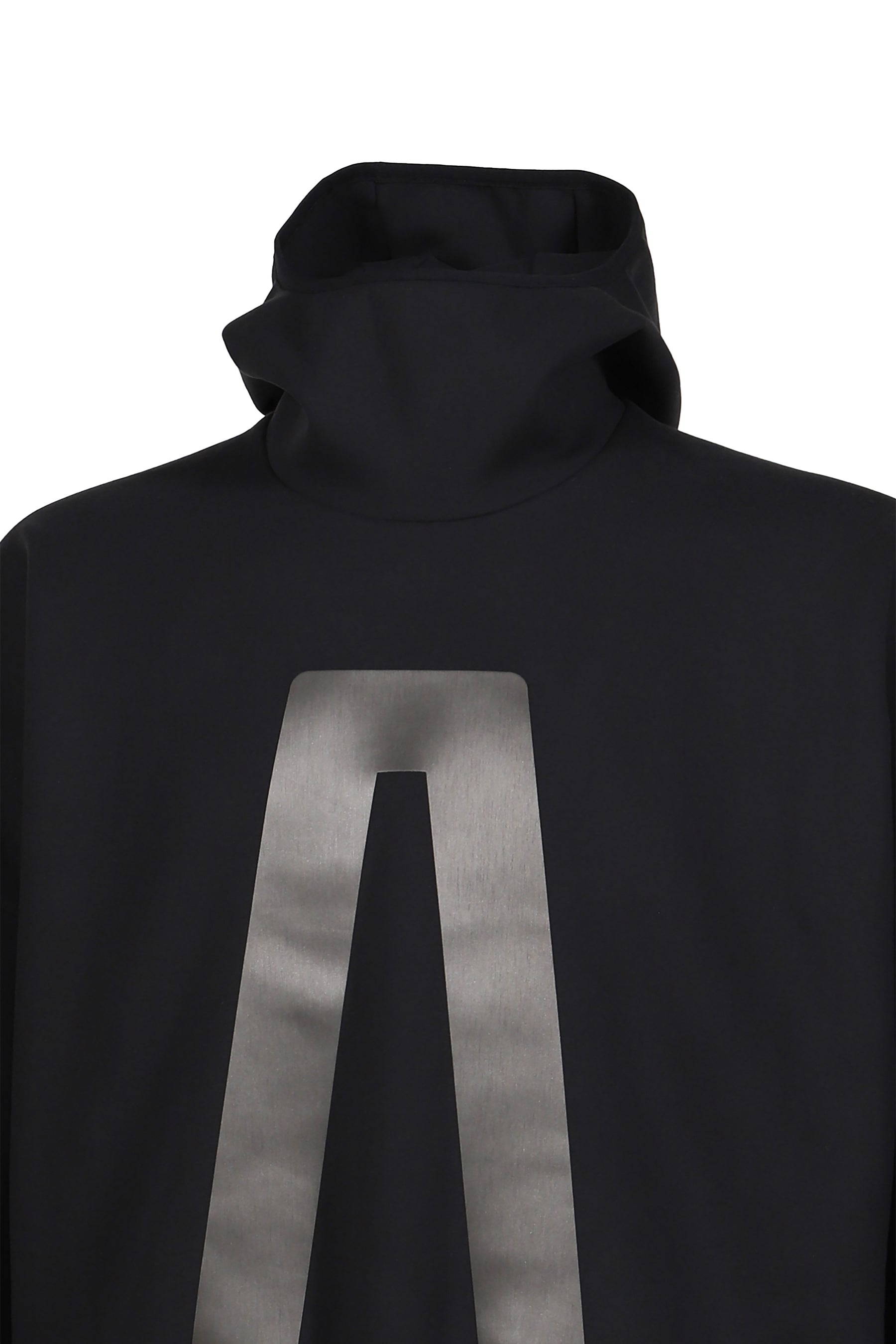 SUEDE FLEECE HOODIE / BLK