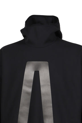 SUEDE FLEECE HOODIE / BLK