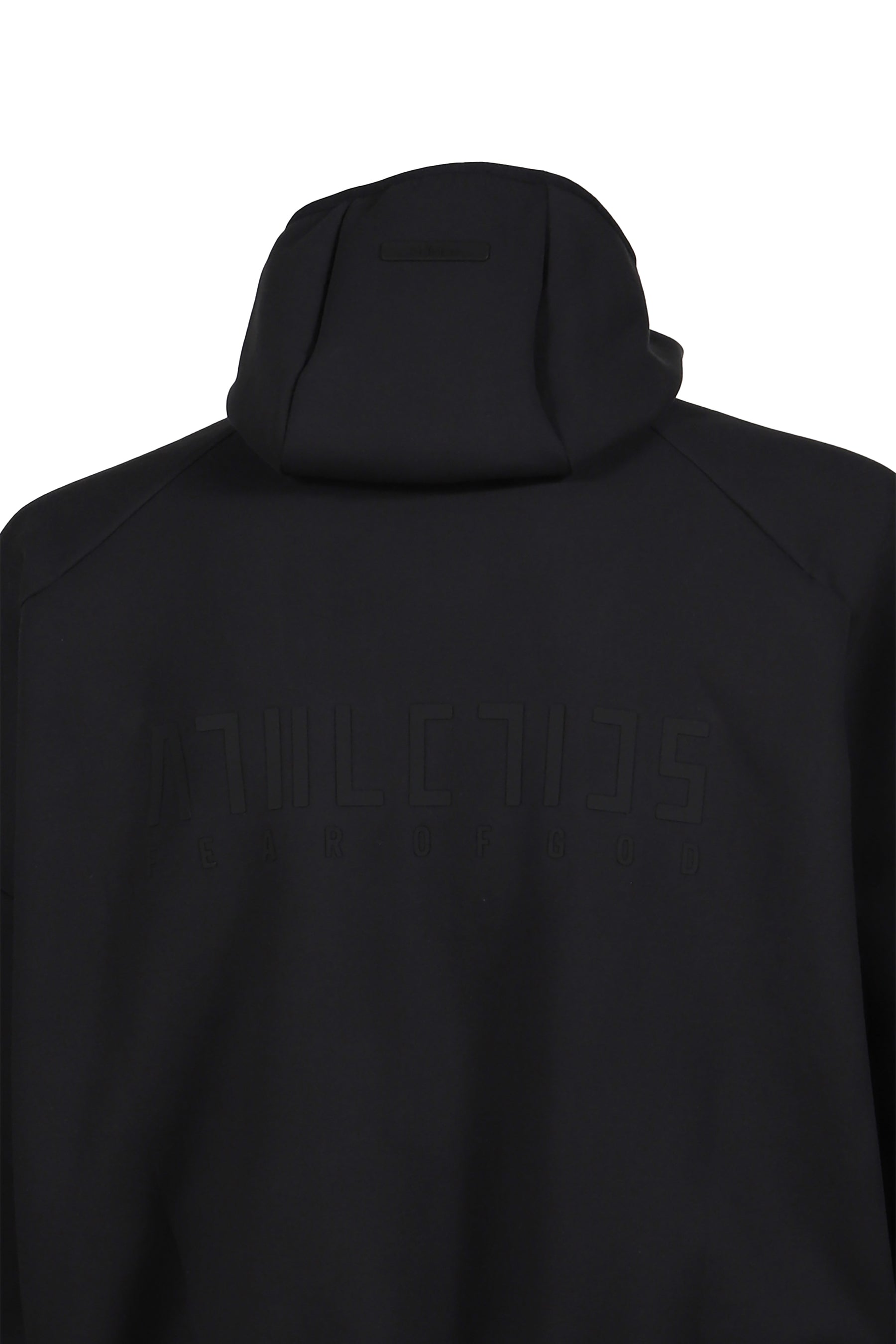 SUEDE FLEECE HOODIE / BLK